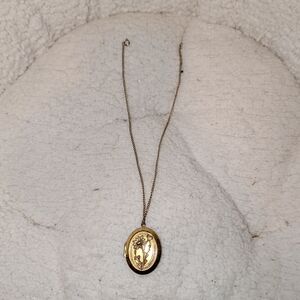 Sterling Silver Gold Locket Necklace